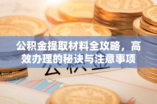 文登公积金提取材料全攻略，高效办理的秘诀与注意事项