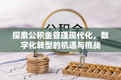 文登探索公积金管理现代化，数字化转型的机遇与挑战