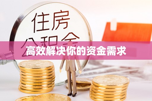 文登高效解决你的资金需求