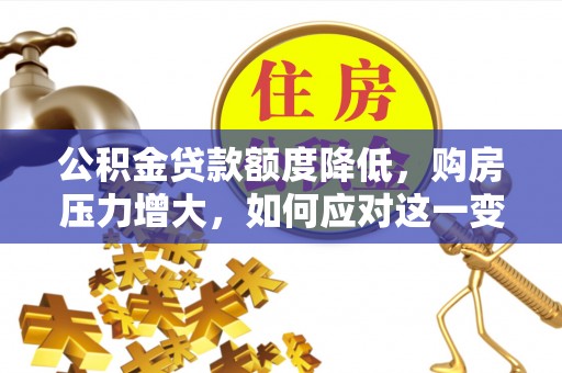 文登公积金贷款额度降低，购房压力增大，如何应对这一变化？